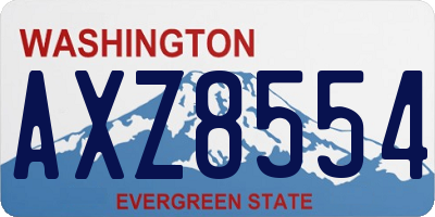 WA license plate AXZ8554