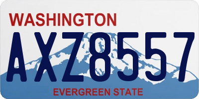 WA license plate AXZ8557