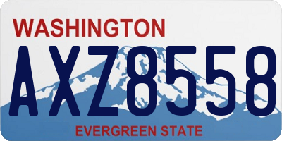 WA license plate AXZ8558