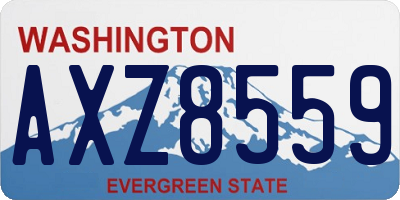 WA license plate AXZ8559