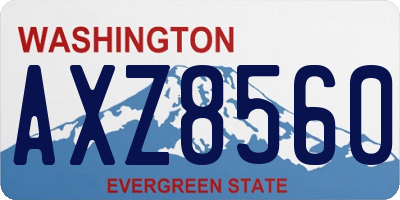 WA license plate AXZ8560