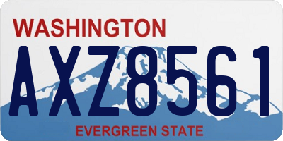 WA license plate AXZ8561