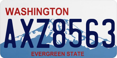 WA license plate AXZ8563