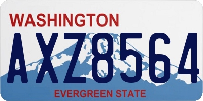 WA license plate AXZ8564