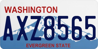 WA license plate AXZ8565