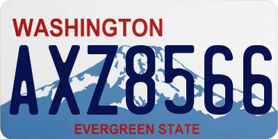 WA license plate AXZ8566