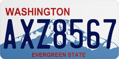 WA license plate AXZ8567