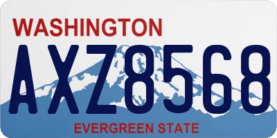 WA license plate AXZ8568