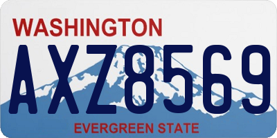 WA license plate AXZ8569