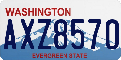 WA license plate AXZ8570