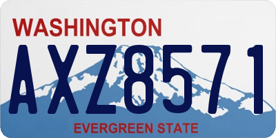 WA license plate AXZ8571