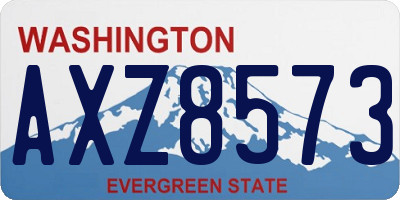 WA license plate AXZ8573