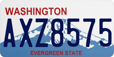 WA license plate AXZ8575