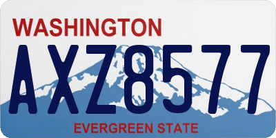 WA license plate AXZ8577
