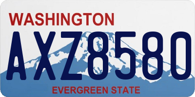 WA license plate AXZ8580