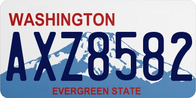 WA license plate AXZ8582