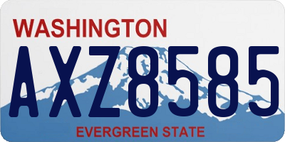 WA license plate AXZ8585