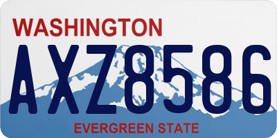 WA license plate AXZ8586