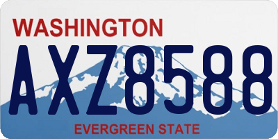 WA license plate AXZ8588