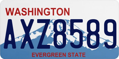 WA license plate AXZ8589
