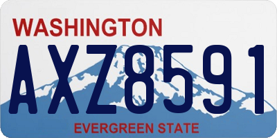 WA license plate AXZ8591