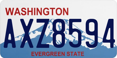 WA license plate AXZ8594