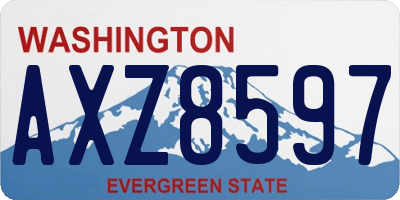 WA license plate AXZ8597