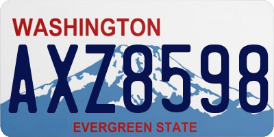 WA license plate AXZ8598
