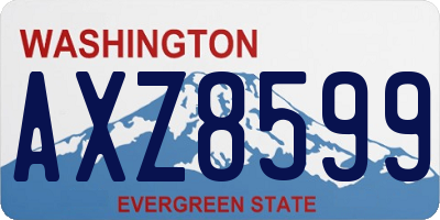 WA license plate AXZ8599