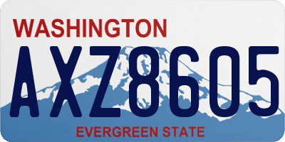 WA license plate AXZ8605