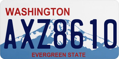 WA license plate AXZ8610