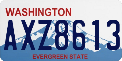 WA license plate AXZ8613