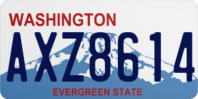 WA license plate AXZ8614