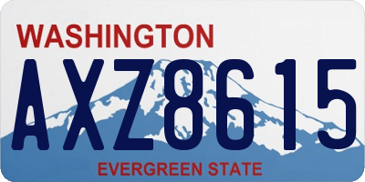 WA license plate AXZ8615