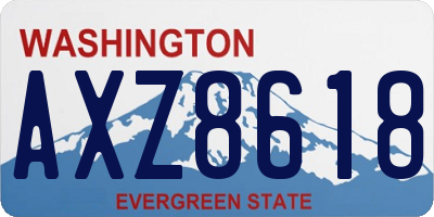 WA license plate AXZ8618