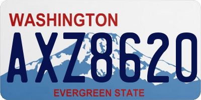 WA license plate AXZ8620
