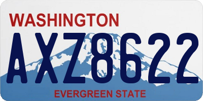 WA license plate AXZ8622