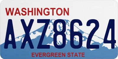 WA license plate AXZ8624
