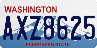 WA license plate AXZ8625