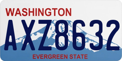 WA license plate AXZ8632
