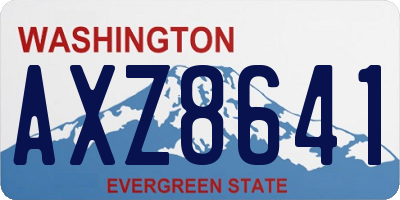 WA license plate AXZ8641