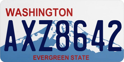 WA license plate AXZ8642