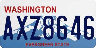 WA license plate AXZ8646