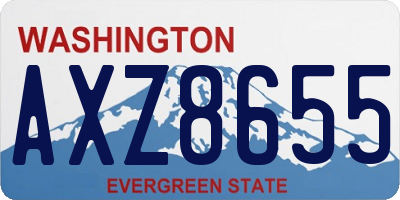 WA license plate AXZ8655