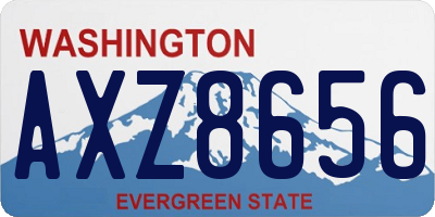 WA license plate AXZ8656