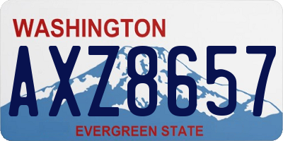 WA license plate AXZ8657