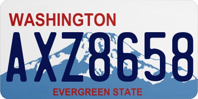 WA license plate AXZ8658