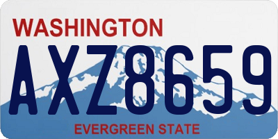WA license plate AXZ8659