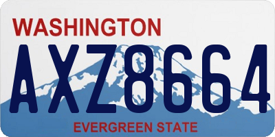 WA license plate AXZ8664