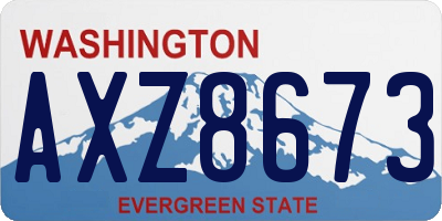 WA license plate AXZ8673